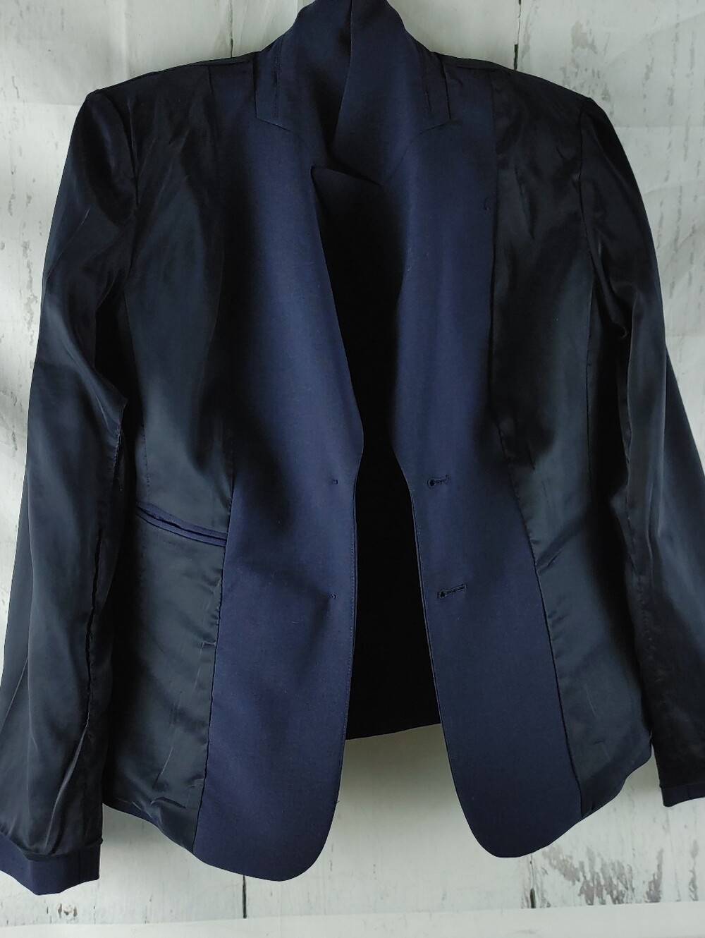 Alex Evenings Navy Blue Tailored Blazer Size 4P - Picture 11 of 16